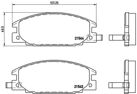 

BREMBO Sada brzdových destiček P 59 015