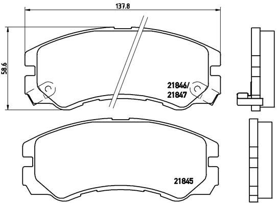 

BREMBO Sada brzdových destiček P 59 020