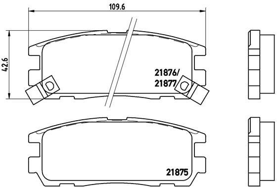 

BREMBO Sada brzdových destiček P 59 021