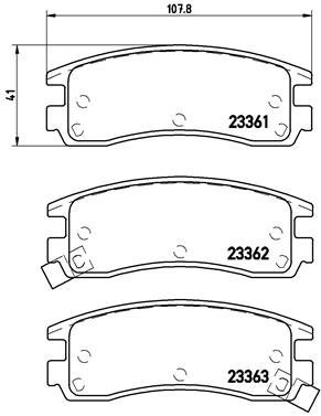 

BREMBO Sada brzdových destiček P 59 027
