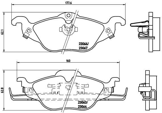 

BREMBO Sada brzdových destiček P 59 030