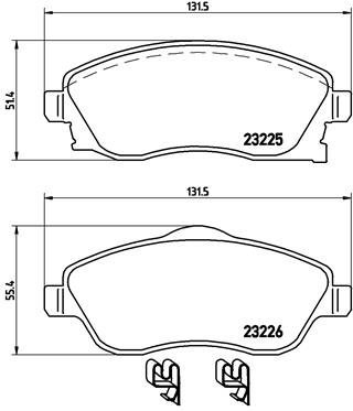 

BREMBO Sada brzdových destiček P 59 036