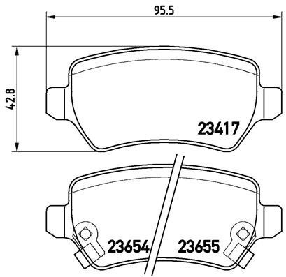 

BREMBO Sada brzdových destiček P 59 038
