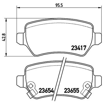 

BREMBO Sada brzdových destiček P 59 038X