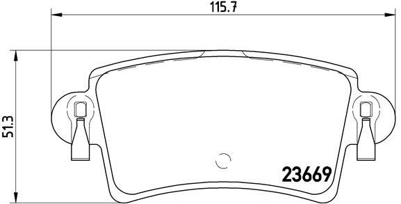 

BREMBO Sada brzdových destiček P 59 040
