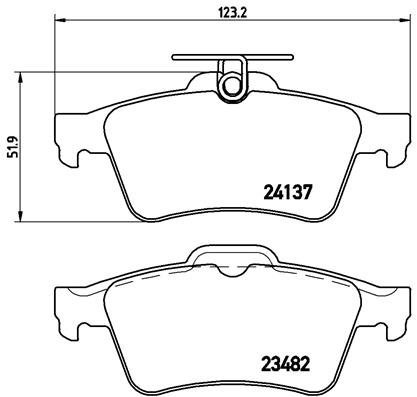 

BREMBO Sada brzdových destiček P 59 042X