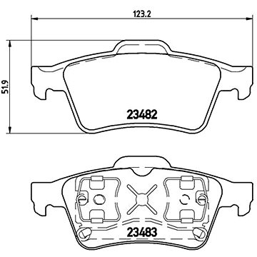 

BREMBO Sada brzdových destiček P 59 044