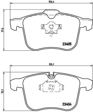 

BREMBO Sada brzdových destiček P 59 046