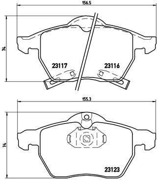 

BREMBO Sada brzdových destiček P 59 048