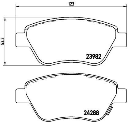 

BREMBO Sada brzdových destiček P 59 051