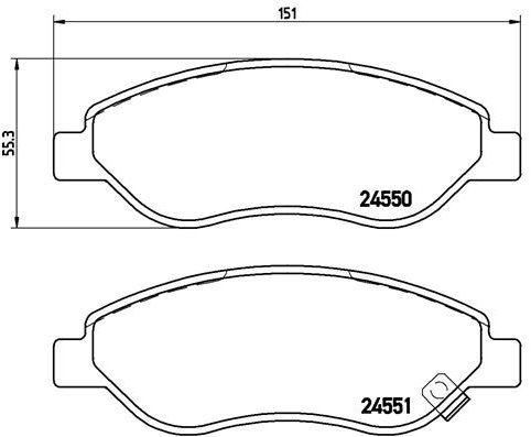 

BREMBO Sada brzdových destiček P 59 053