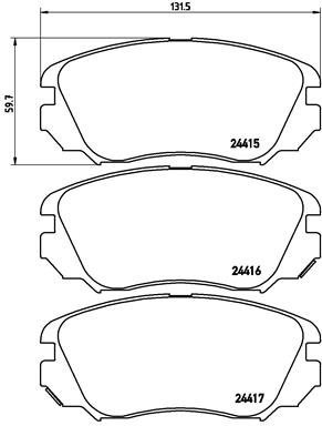 

BREMBO Sada brzdových destiček P 59 054