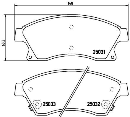 

BREMBO Sada brzdových destiček P 59 076