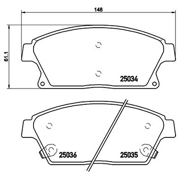 

BREMBO Sada brzdových destiček P 59 077