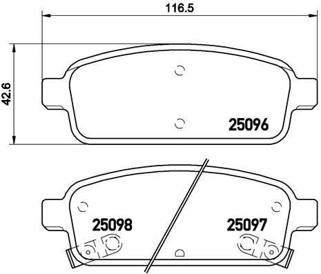 

BREMBO Brzdové destičky P 59 080X