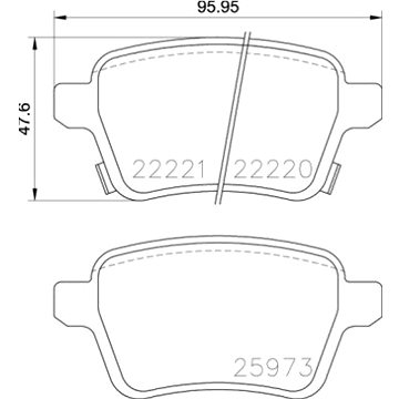 

BREMBO Sada brzdových destiček P 59 086