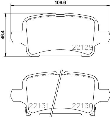 

BREMBO Sada brzdových destiček P 59 090