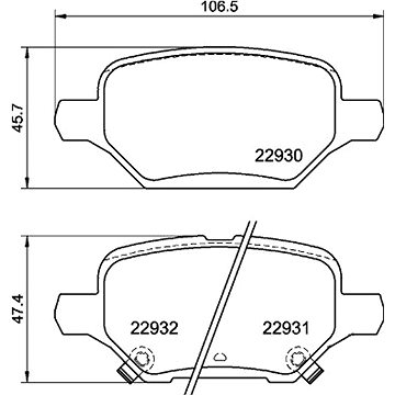 

BREMBO Sada brzdových destiček P 59 099