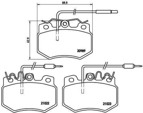 

BREMBO Sada brzdových destiček P 61 031