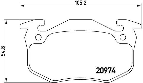 

BREMBO Sada brzdových destiček P 61 032