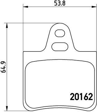 

BREMBO Sada brzdových destiček P 61 037