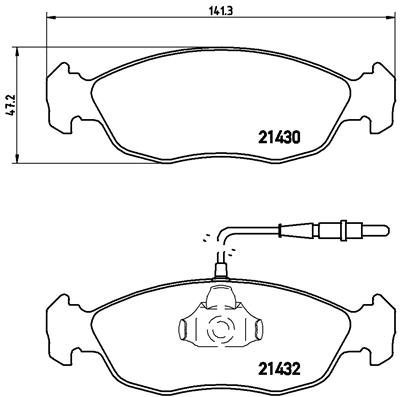 

BREMBO Sada brzdových destiček P 61 054