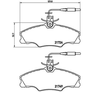 

BREMBO Sada brzdových destiček P 61 056