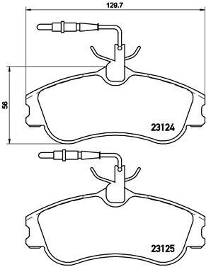 

BREMBO Sada brzdových destiček P 61 060