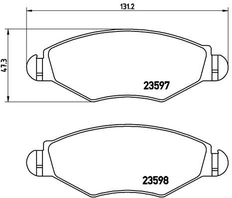 

BREMBO Sada brzdových destiček P 61 063