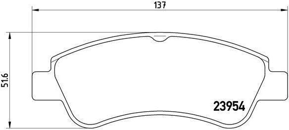 

BREMBO Sada brzdových destiček P 61 066