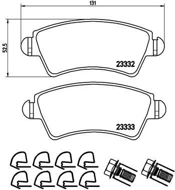

BREMBO Sada brzdových destiček P 61 067