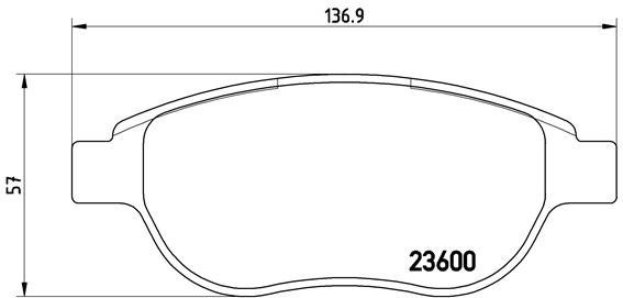 

BREMBO Sada brzdových destiček P 61 068