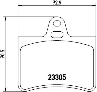 

BREMBO Sada brzdových destiček P 61 073
