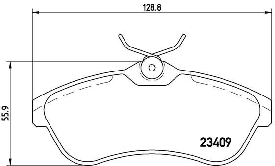 

BREMBO Sada brzdových destiček P 61 075