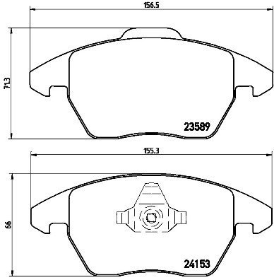 

BREMBO Sada brzdových destiček P 61 076