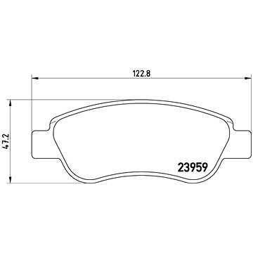 

BREMBO Sada brzdových destiček P 61 081