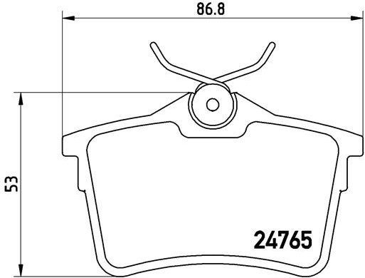 

BREMBO Sada brzdových destiček P 61 084