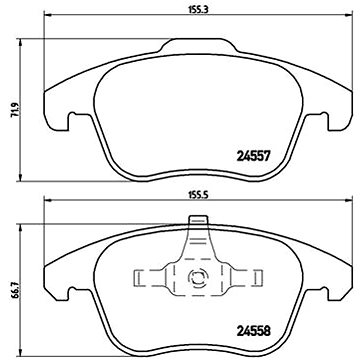 

BREMBO Sada brzdových destiček P 61 086