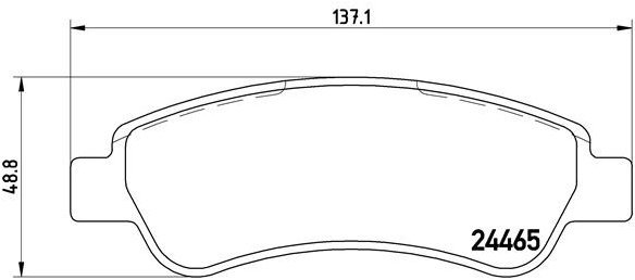 

BREMBO Sada brzdových destiček P 61 091