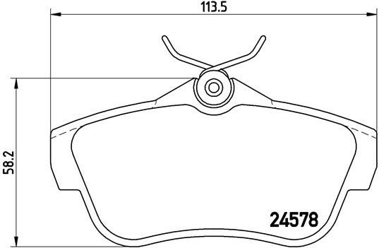

BREMBO Sada brzdových destiček P 61 095
