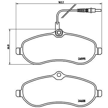 

BREMBO Sada brzdových destiček P 61 096