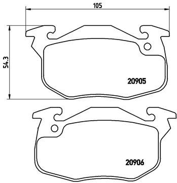 

BREMBO Sada brzdových destiček P 61 097