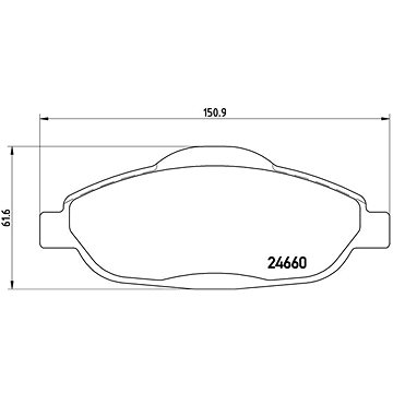 

BREMBO Sada brzdových destiček P 61 101