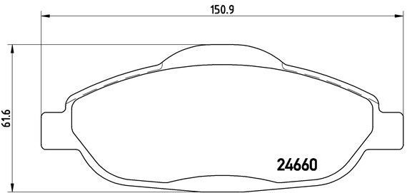 

BREMBO Sada brzdových destiček P 61 101X