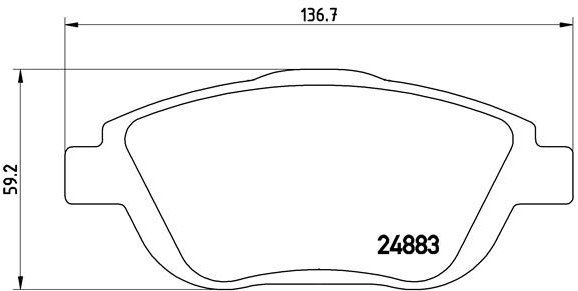 

BREMBO Sada brzdových destiček P 61 103X