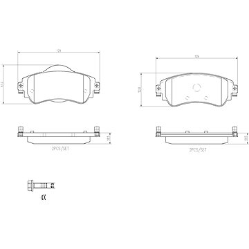 

BREMBO Sada brzdových destiček P 61 105