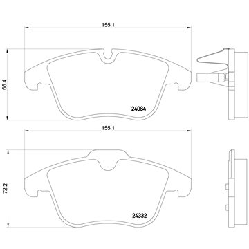 

BREMBO Sada brzdových destiček P 61 106X