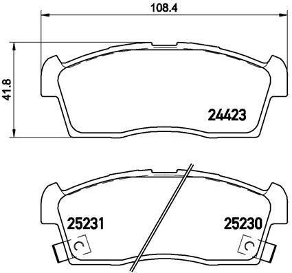 

BREMBO Sada brzdových destiček P 61 108