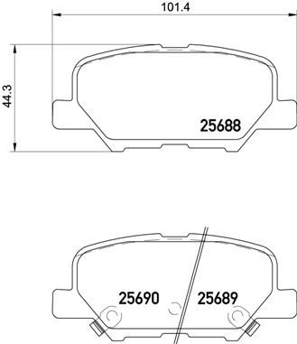 

BREMBO Sada brzdových destiček P 61 111