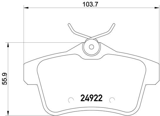 

BREMBO Sada brzdových destiček P 61 114X